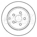 Key Parts Brake Disc Pair  - KBD4460 fits Toyota Avensis 2003-