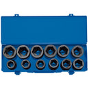 3/4" Sq. Dr. Combined MM/AF Impact Socket Set in Metal Case (12 Piece)