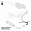 Borg & Beck Turbo Hose  - BTH1216 fits Alfa Romeo Giulietta 2.0JTDM