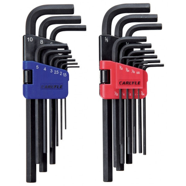 Carlyle Hand Tools - Hex Key Set Long Hex SAE & Metric Carlyle Hand Tools