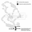 Borg & Beck Turbo Hose  - BTH1095 fits VAG Ibiza III,Caddy II 1.9TDi