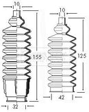 Borg & Beck Steering Gaiter Kit  - BSG3033 fits Ford, Talbot, Vauxhall