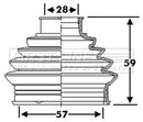 First Line Cv Joint Boot Kit  - FCB6274 fits Audi Q5