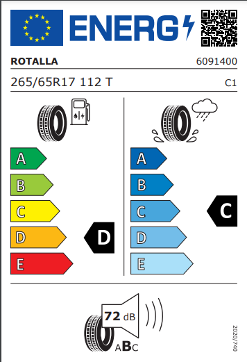 Rotalla 265 65 17 112T AT08 tyre