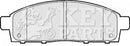 Key Parts Brake Pad Set - KBP2054 fits Mitsubishi L200 06-