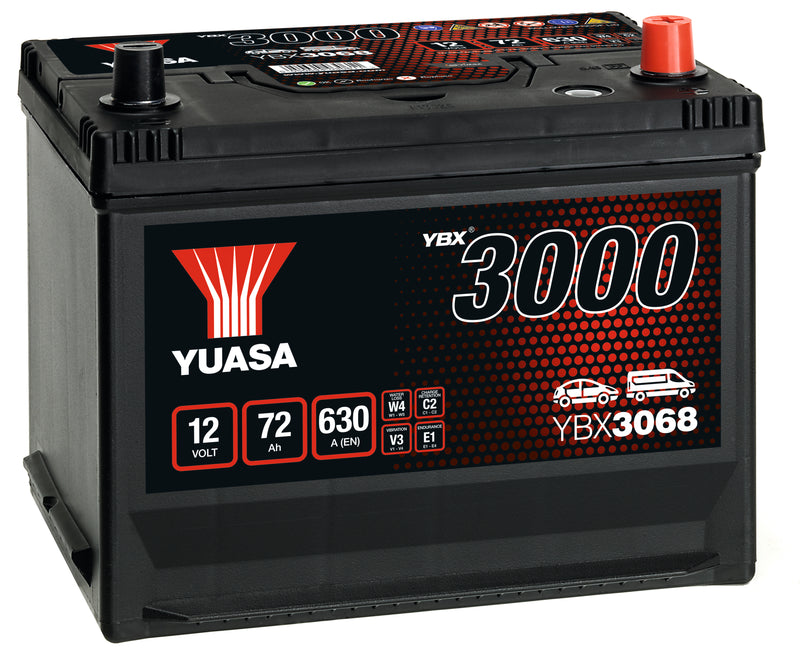 Yuasa YBX3068 - 3068 SMF Battery - 4 Year Warranty