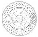 Borg & Beck Brake Disc Single  - BBD5781S fits Mercedes S Class S55 AMG 00-02