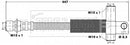 Borg & Beck Brake Hose  - BBH6167 fits Ford P100 Pick-Up, Transit