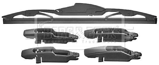 Borg & Beck Wiper Blade Rear  - BW11R fits Rear Wiper Blade 11