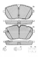 Borg & Beck Front Brake Pad Set -BBP2546