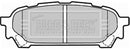 Borg & Beck Rear Brake Pad Set - BBP1935 fits Subaru Impreza 10/02-11/06