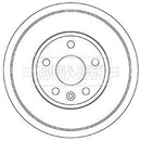Borg & Beck Brake Drum (Single) - BBR7258 fits Chevrolet Aveo 15wheels 3/11-