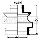 First Line Cv Joint Boot Kit  - FCB2910 fits Mercedes W140, R129