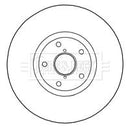 Borg & Beck Brake Disc Single  - BBD5833S fits Subaru Impreza 2.0 T WRX 01-