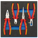 VDE Approved Fully Insulated Plier Set in 1/2 Drawer EVA Insert Tray (4 Piece)
