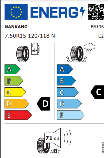 Nankang 750 80 15 120N NR-066 tyre