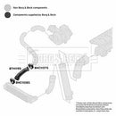 Borg & Beck Turbo Hose  - BTH1195 fits BMW E39 96-04 M57