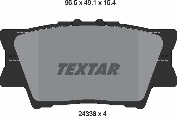 Lexus Toyota, Brake Pad Set - Textar 2433801