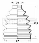 First Line Cv Joint Boot Kit  - FCB6049 fits Toyota Avensis, Corolla