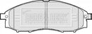 Borg & Beck Front Brake Pad Set - BBP1922 fits Nissan Navara 2.5TD 5/02-06/05