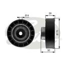 Gates DriveAlign Tensioner Pulley - T39059