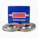 Borg & Beck Brake Disc Pair  - BBD4989 fits Hyundai Lantra 1.6,1.8 91-