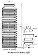 Borg & Beck Strut Protection Kit  - BPK7076 fits Lada Samara/Seat Cordoba