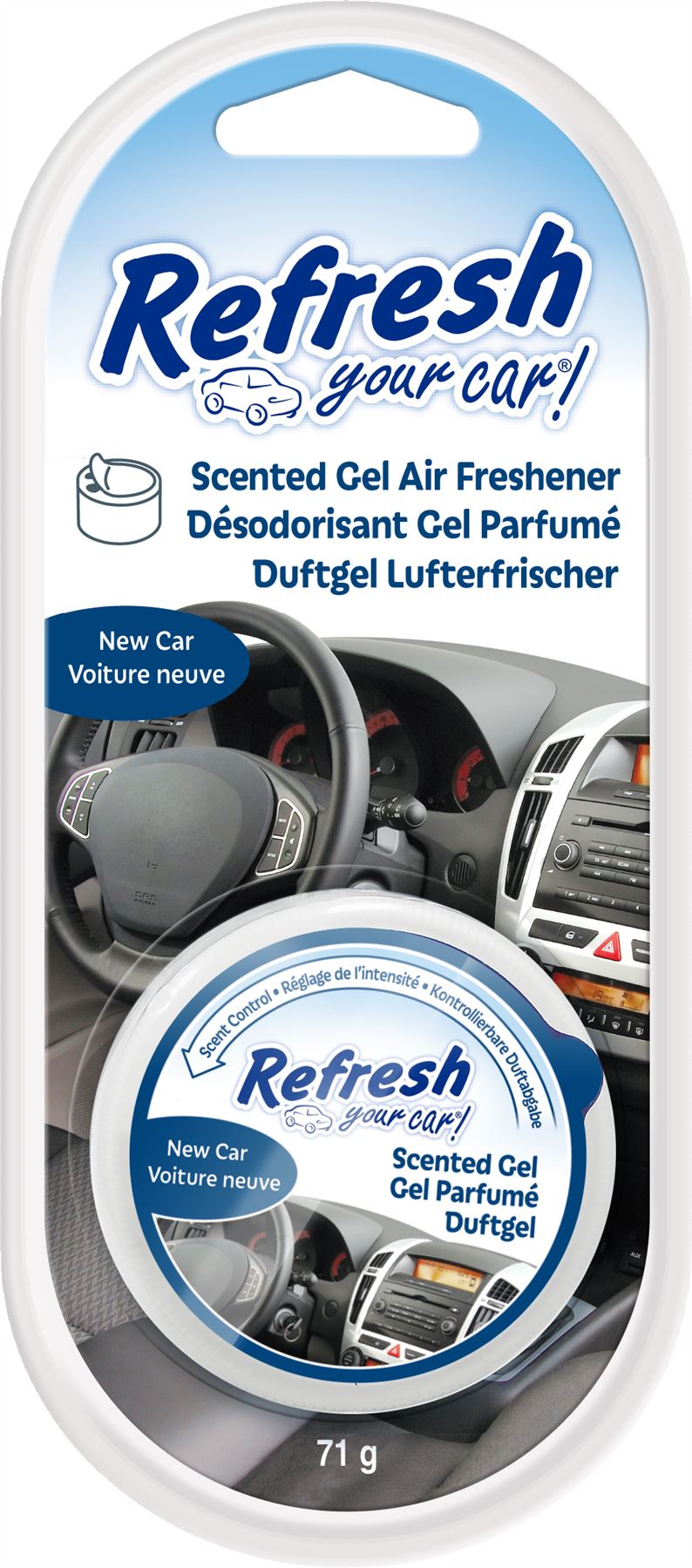 Refresh Your Car 301410900 Air freshener Gel Can 2.5oz New Car