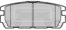 Borg & Beck Rear Brake Pad Set - BBP1893 fits Hyundai Terracan 01-