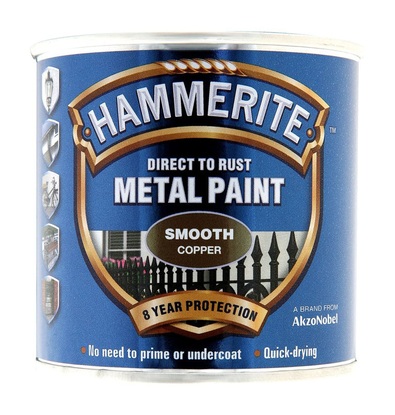 Hammerite Smooth Metal Paint 250ml Copper