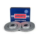 Borg & Beck Brake Disc Pair  - BBD4436 fits Vauxhall Astra, Zafira Turbo 0