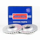 Borg & Beck Brake Disc Pair  - BBD4367 fits Hyundai Terracan 01-