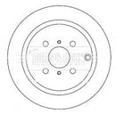 Borg & Beck Brake Disc Pair  - BBD4364 fits Toyota Prius 00-