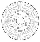 Key Parts Brake Disc Pair  - KBD4593 fits Honda Accord 16 wheels 03-08
