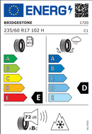 Bridgestone 235 60 17 102H Blizzak LM25-4 tyre