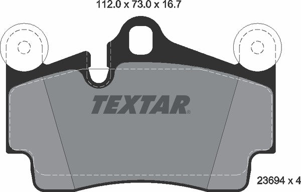 Audi Porsche VW, Brake Pad Set - Textar 2369402