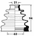 Borg & Beck Cv Joint Boot Kit  - BCB2875 fits Toyota Prius, Yaris