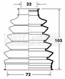 First Line Cv Joint Boot Kit  - FCB6073 fits Peugeot 1007, Fiat Punto