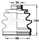 Borg & Beck Cv Joint Boot Kit Part No -BCB2388