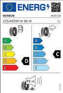 Winrun 225 40 18 88W R330 tyre