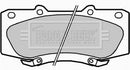 Borg & Beck Front Brake Pad Set - BBP2286 fits Toyota Hi-Lux 2.5 D-4D 10/08-