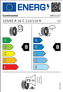 Continental 225 65 16 112R Van Contact 100 tyre