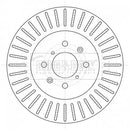 Borg & Beck Brake Disc Pair  - BBD5394 fits Suzuki Swift 1.2,1.3DDi 10/10-