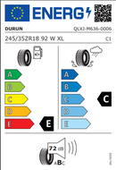 Durun 245 35 18 92W M636 tyre