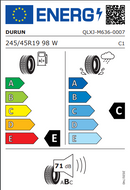Durun 245 45 19 98W M636 tyre