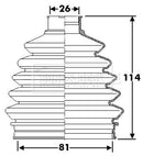 Borg & Beck Cv Joint Boot Kit  - BCB6287 fits Mercedes Vaneo