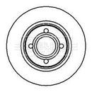 Borg & Beck Brake Disc Pair  - BBD4970 fits Audi 80 range inc.Quattro 93-