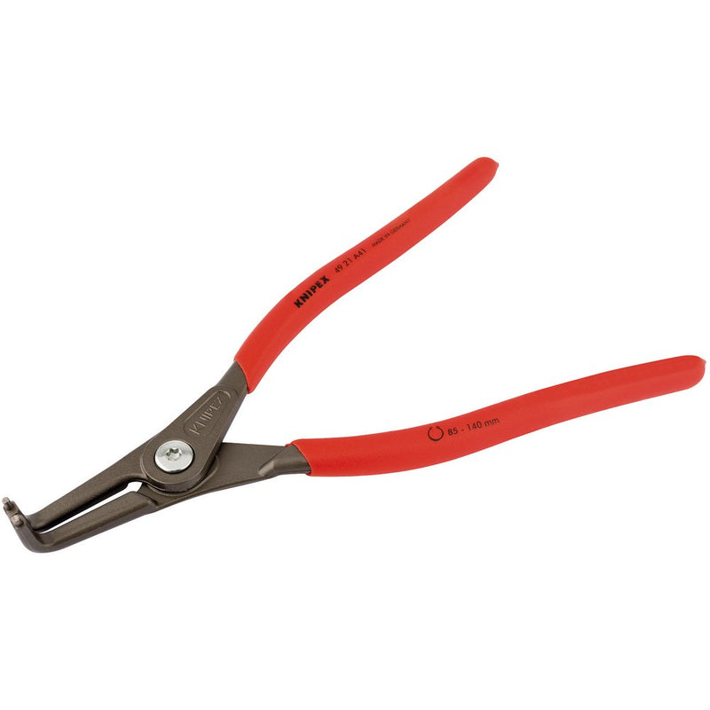 Knipex 49 21 A41 90° Ext Straight Tip Circlip Pliers 85 140mm Capacity 305mm