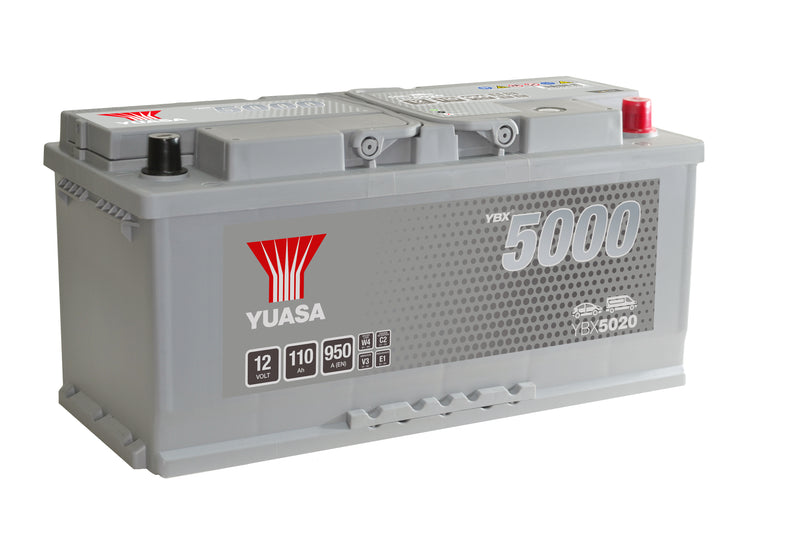 Yuasa YBX5020 - 5020 Silver High Performance SMF Battery - 5 Year Warranty