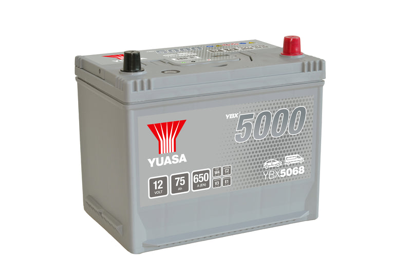 Yuasa YBX5068 - 5068 Silver High Performance SMF Battery - 5 Year Warranty